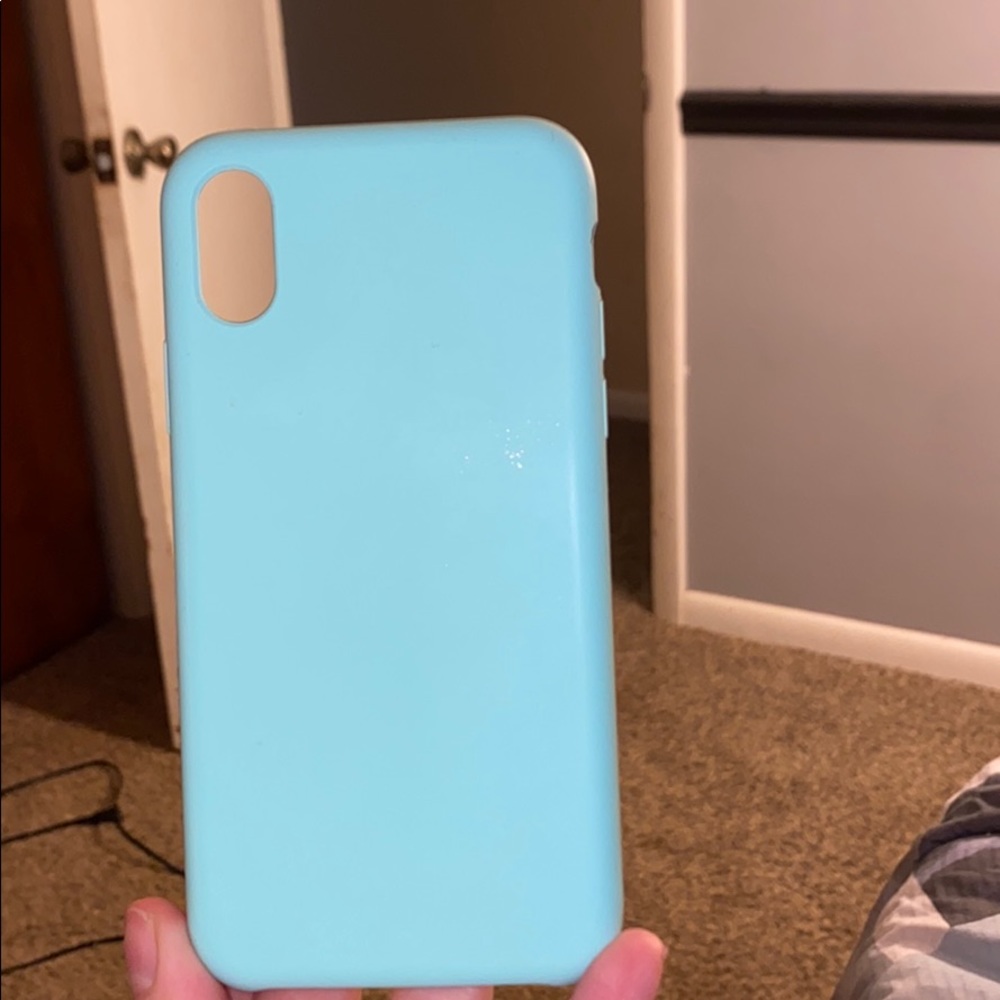 Pretty blue IPhone X case